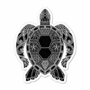 Turtle Henna Pattern Mandala Ocean Sea Animal Love Car Sticker Decal
