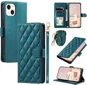 [GoodcAcy] Compatible Google Pixel 7A Case, Foldable PU Premium Leather Flip Mobile Phone Case with Card Slot Stand, Magnetic Closure, Shockproof Leather Case (Green)