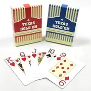 2 Pack Plastic Waterproof Playing Cards, 2 Decks, Red & Blue, Premium Professional Poker Cards, Bridge Cards, Jumbo Index for Blackjack, Texas Hold’em Poker, Canasta Card Game