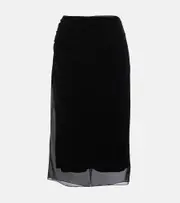 [Prada] Prada Georgette midi skirt AU 12 black