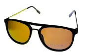 Kenneth Cole Reaction Black Mens Plastic Sunglass Aviator, Brown Lens KC1435 1E
