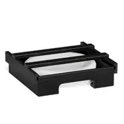 9/10-Inch Bamboo Paper Plate Dispenser - Under Cabinet & Countertop Holder for Kitchen Caddys for Plates Universal B