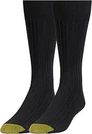 [Gold Toe] mens 206S Comfort Top Rayon Bamboo Crew 2 Pack Dress Socks