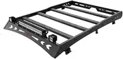 Roof Rack Compatible for Tacoma Roof Rack Cargo Carrier Heavy Duty Top Roof Basket Rack Extension with 2 X 18W Lights and 1 * 144W Lights