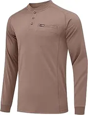 [NOUTEX] FR Shirts for Men 5.5oz Lightweight Flame Resistant Shirts for Men Long Sleeve NFPA2112/CAT2