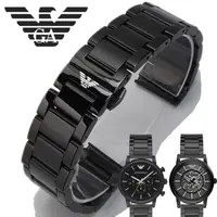 在飛比找蝦皮購物優惠-23年新款錶帶阿瑪尼表帶鋼帶手表鏈男黑色AR60008|18