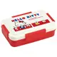 小禮堂 迪士尼 Hello Kitty 方形微波便當盒 抗菌便當盒 四扣便當盒 保鮮盒 550ml Ag+ (紅 側坐)