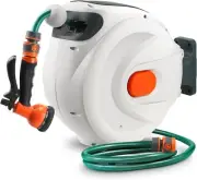 Retractable Garden Hose Reel,20M Garden Hose Reel Wall Wounted,Self-Locking S...