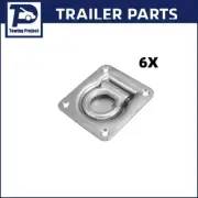 6 x Trailer Lashing Ring Loop Tie Down Anchor Point Tray Box Recessed 900kg