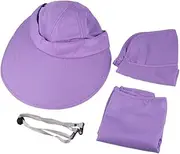 [NIYANGLE] Ultraviolet Wide Brim Sun Hat for Outdoor Activities Adjustable Protective Face Covering for Women for Cycling Fishing and Daily Use Light