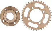 Baxnore Toothless Freewheel Rear Sprocket Kit, Steel Toothless Freewheel Chainwheel Set, Wear Resistant Motorcycle Rear Sprocket Kit for Motorcycles Karts