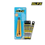 【OLFA】職人用小型美工刀300型(含45度黑刀片100片)