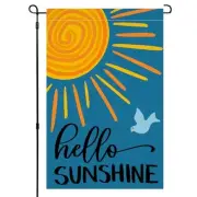 Hello Sunshine Summer Garden Flag Vertical Double Sided Spring Bird 12x18 Blue