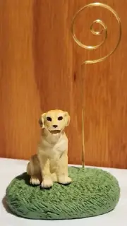 Conversation Concepts Ýellow Labrador Resin Memo/Photo Holder