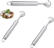 CuiCanfla 3 Packs Coconut Scraper, Stainless Steel Coconut Meat Removal Knife...