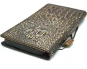 Genuine Leather Case Fo Iphone 14 13 12 11 Pro Max Wallet 8 Crocodile xs xr plus