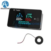 AC 0-500V Dual Display Voltmeter 0-100A Ammeter Energy Meter HD LCD Screen