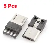 5 Pcs Micro USB B Type 5 Pin Male PCB Mount Jack Port Socket Replacement