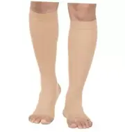 Plus Size Compression Socks Open Toe for Women Men, Extra Wide Calf 5XL Knee