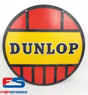 Genuine Dunlop Porcelain Enamel Tyre Tire Sign Old Gasoline Oil Petrol Station