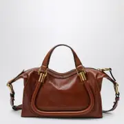 [Chloé] Small Paraty 24 bag in shiny brown leather One size Brown