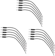 KOMBIUDA 3sets 10pcs Male Plug to Bare Wire Mono Audio Cable Durable Replacement Connector for Headphones Earphones Microphones and Speakers Easy to Install for Music Devices Black 10pcs*3