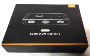 KVM Switch HDMI 2 Port Box,USB and HDMI Switch for 2 Computers Share Keyboard