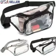 Waterproof Clear Waist Bag Transparent Zip Fanny Pouch Adjustable Strap Outdoor