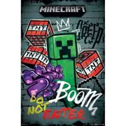 Minecraft Do Not Enter Graffiti Poster