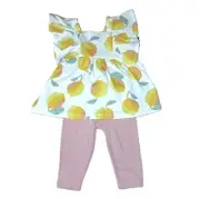 Girls CARTER'S pink pants dress set 3M 3 months NWT tunic top lemon 0-3 outfit