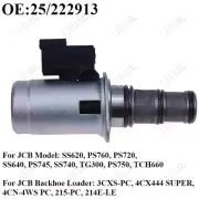 Solenoid Valve For JCB SS620 PS760 SS640 PS750 3CXS-PC 4CX444 4CN-4WS 25/222913-