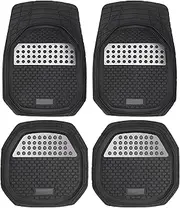 Car Floor Mats, Adjustable Size Automotive Foot Pads, All-Round Protection, Universal Floor Mats for Cars, Trucks, and SUVs - Black
