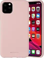 Goospery Liquid Silicone Case for Apple iPhone 11 Pro Max (6.5 inches) Jelly Rubber Bumper Case with Soft Microfiber Lining (Pink Sand) IP11PROMAX-SLC-PNK
