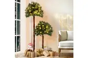 Jingle Jollys Christmas Tree 1.5+1m LED Xmas Palm Tree Party Decorations 2 in 1