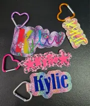 Personalised Faux Leather Keyring Tag/Bag Tag with Metal Clip