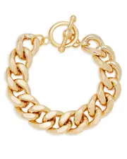 Kenneth Jay Lane Chunky Link Bracelet in 20K Gold Plated