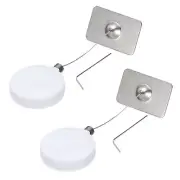 Retractable Remote Control Square Lock,for TV,DVD,Cable Lock 2Set White 35.43"