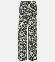[Stella McCartney] Stella McCartney Printed wide-leg silk pants AU 2 multicoloured