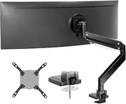 VIVO Heavy Duty Ultrawide Monitor Arm for 57 inch Screens up to 59.4 lbs, Desk Mount TV and Monitor Stand Designed for Samsung Odyssey Ark, Neo G9, ViewFinity S9, and More, Black, STAND-GT55