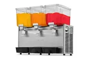POLYCOOL 36L Commercial Triple Tank Refrigerated Juice Dispenser, Quality Donper Compressor, Beverage, Drink, for Restaurants, Cafes