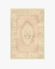 120' x 185' | Machine Washable Runner Rug | Kid & Pet Friendly | Indoor Rug | Lady Whistledown Vintage Pink Flatwoven Rug by Bridgerton | Ruggable