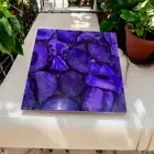 Square Purple Agate Coffee Table Healing Crystal Stone & Home Interior Decors