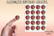 Mario Personalized Birthday Stickers | Custom Stickers | Goody Bags Stickers |