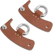 TUKYWAN Bag Strap Buckle for Mini Longchamp Straps, Punch-Free Bag Shoulder Strap Buckle Modification for mini Pouch Dumpling Handbag Crossbody Bag Conversion(Brown Silver)