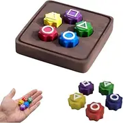 Korean Traditional Gaming 5PCs Gongji Jack Stone Pebble Set Round case Game Player Squid (with Base)