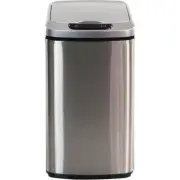 Hanover Trash Can 3.2-Gal Stainless Steel Metal Touchless Silver, Sensor Lid
