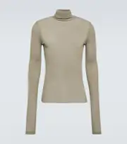 [Ami Paris] Ami Paris Turtleneck ribbed-knit top AU 99 brown