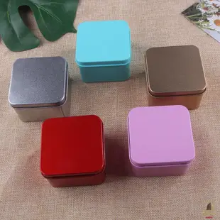 【可客製化】【馬口鐵盒】正方形馬口鐵盒子喜糖盒收納 結婚包裝禮盒藍小糖果空盒訂製 批發