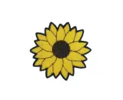 Embroidery patch sew badge iron on glue transfer flower sunflower