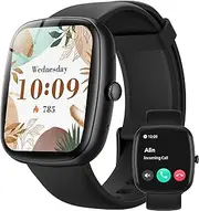 Parsonver Smart Watch for iOS and Android Phones(Answer/Make Calls), HD Screen Watches for Men Women, IP68 Waterproof Fitness Tracker Watch with Heart Rate Sleep Monitor, Steps Calories Counter, Black